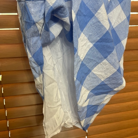 Sugar lips plaid off the shoulder dress size S Color: white and blue - Picture 6 of 9